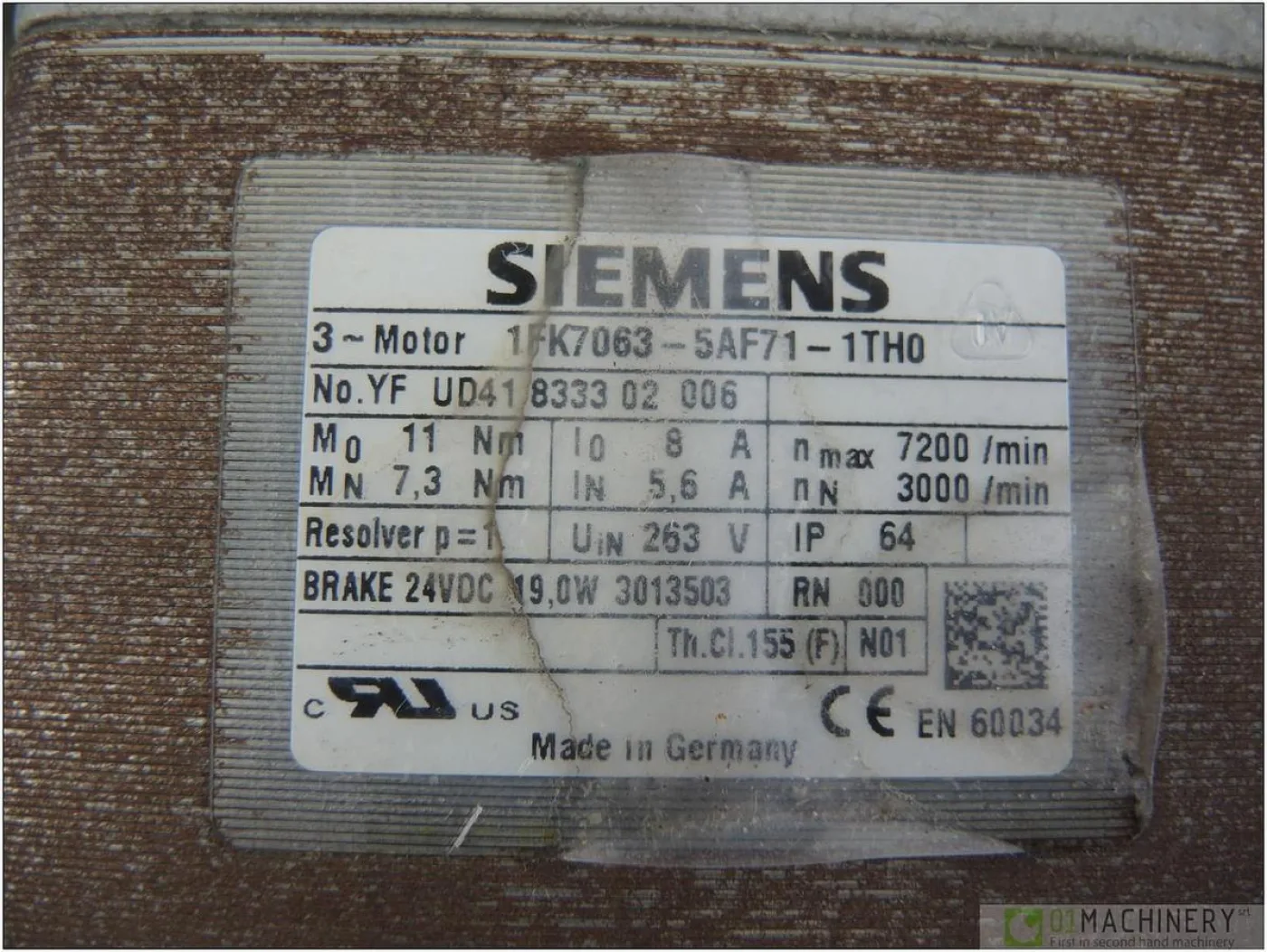 2006 SIEMENS 1FK7063-5AF71-1TH0 AI2944 - 3