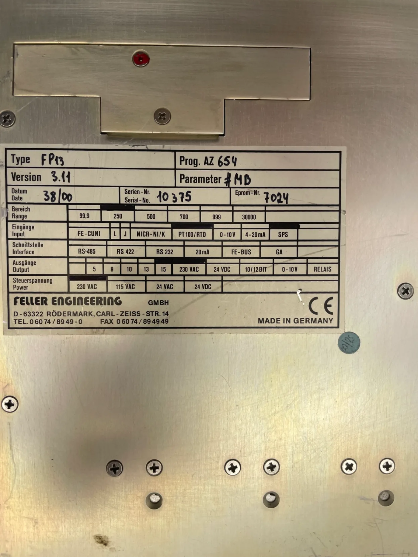 Feller Engineering Temperaturregelung FP13 - 2