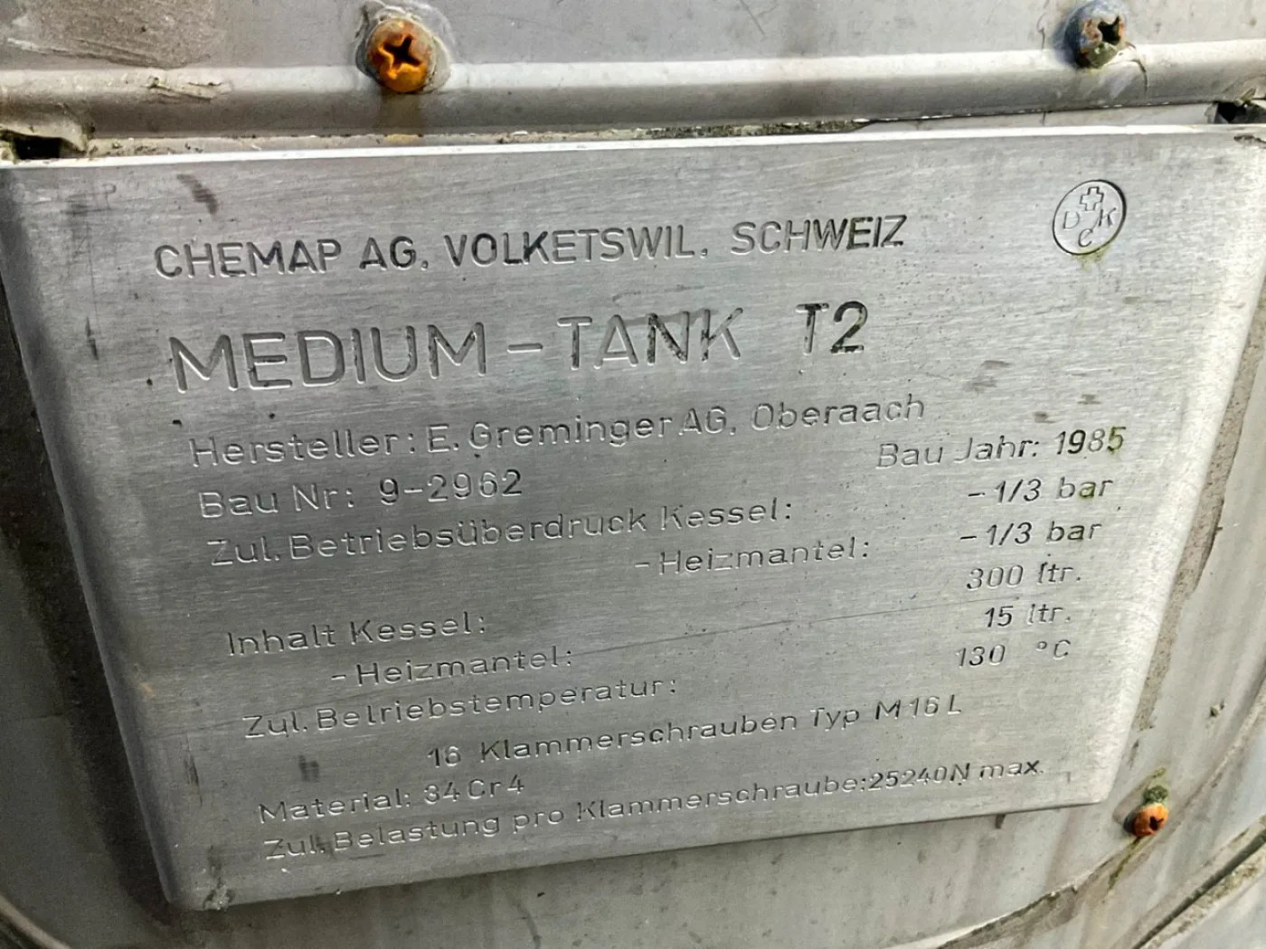 Chemap 300 Ltr - Stainless Steel Reactor - 6