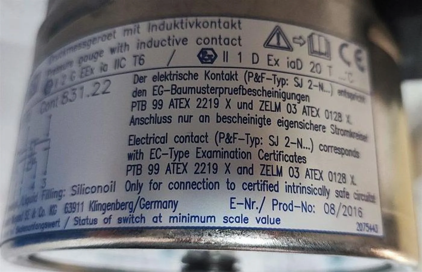 Wika PGS43.100…LM-F50 Druckmessgerät mit integrierter Kontakteinrichtung NEU - 5