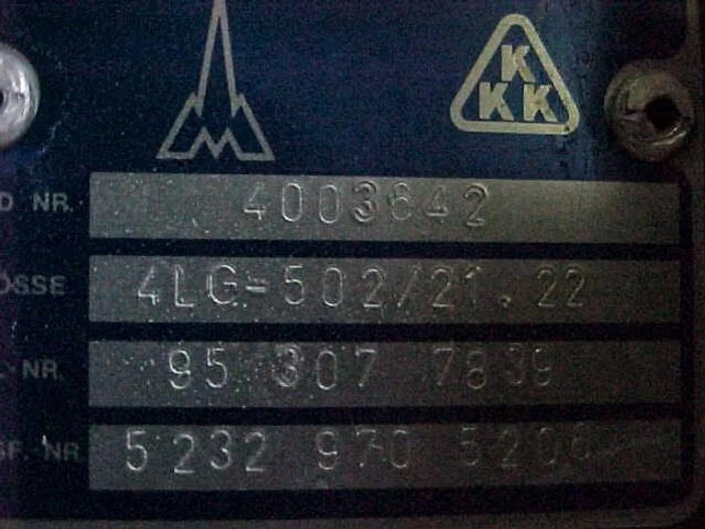 KKK 4LG-502/21.22 - 5