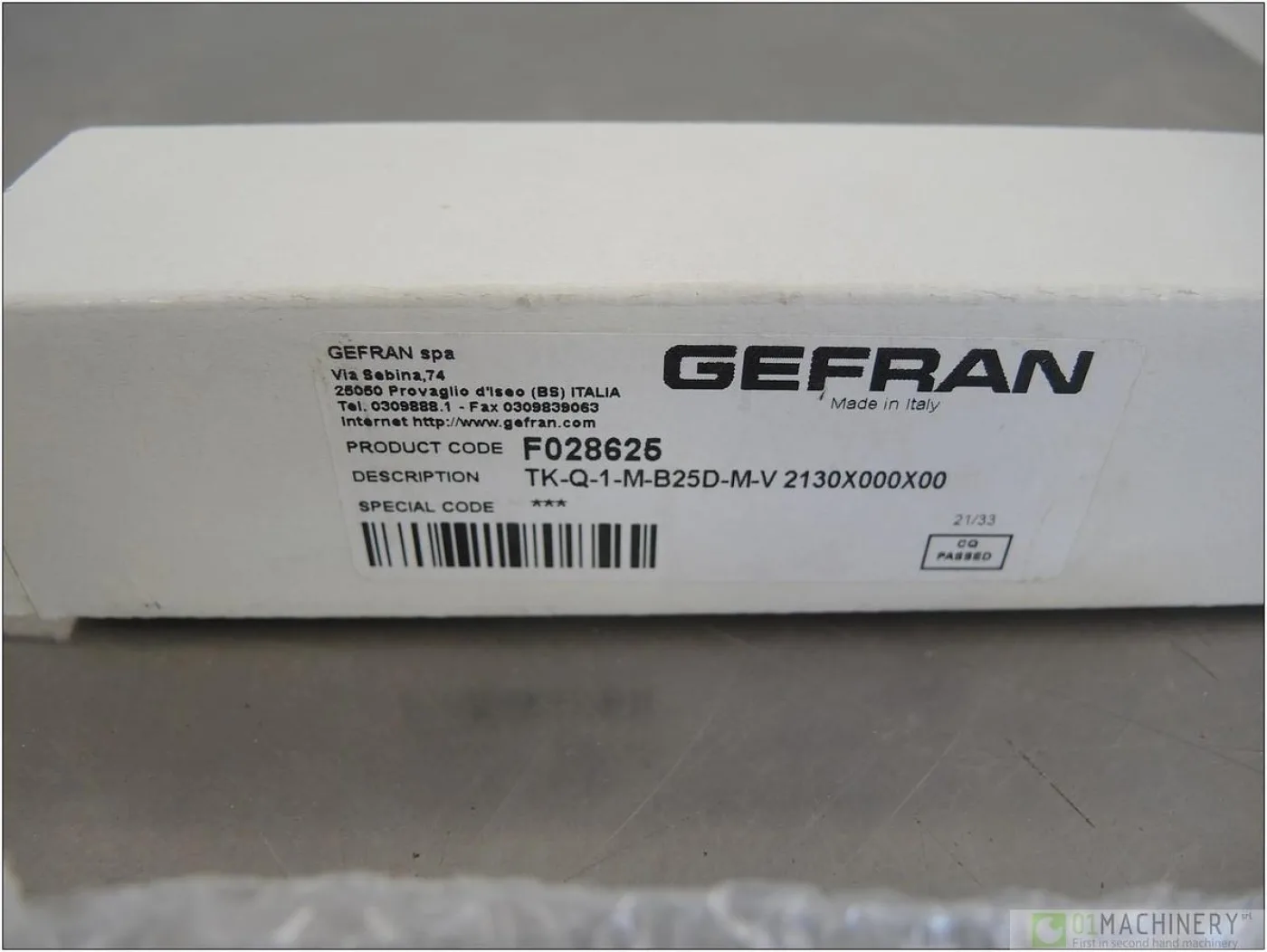 2010 GEFRAN TK-Q-1-M-B25D-M-V AI1460 - 3