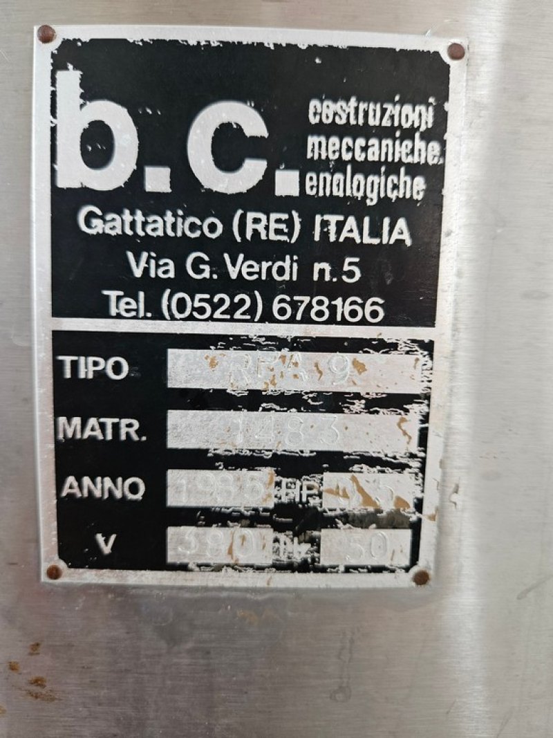 BC ISOBARIC FILLER 9 VALVES, SECOND-HAND MACHINE