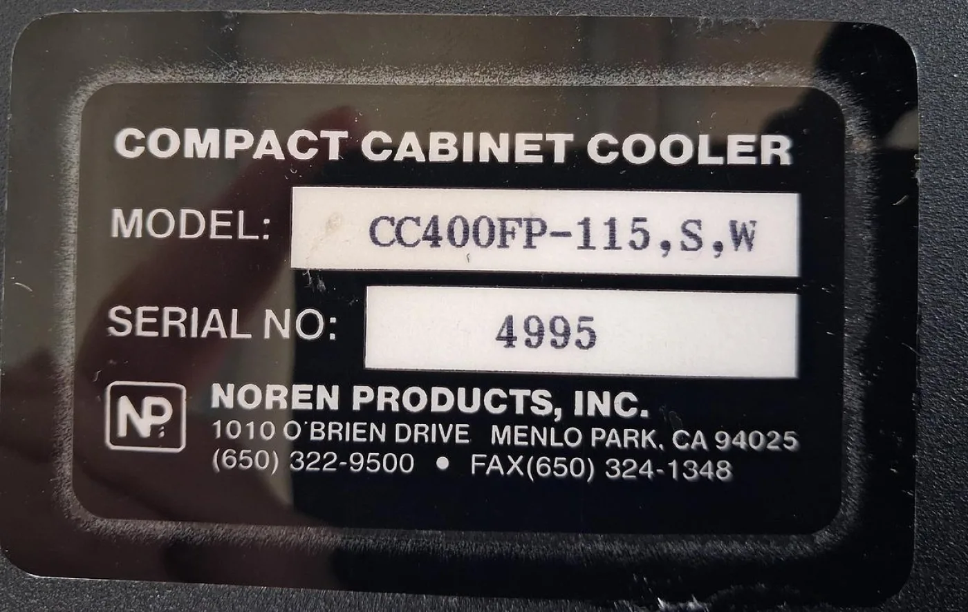 Noren Products CC400FP-115 Compact Cabinet Cooler - 8