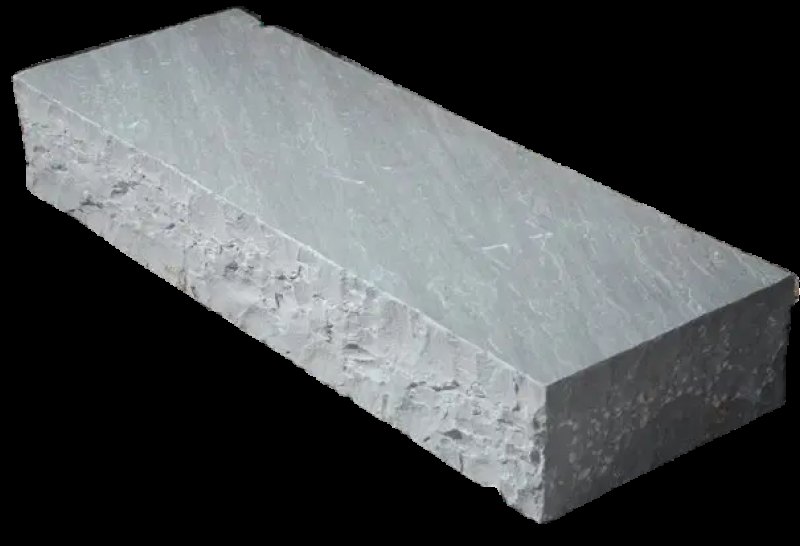 Kandla gres traptrede gekapt 100x35x14-16 cm. grijs