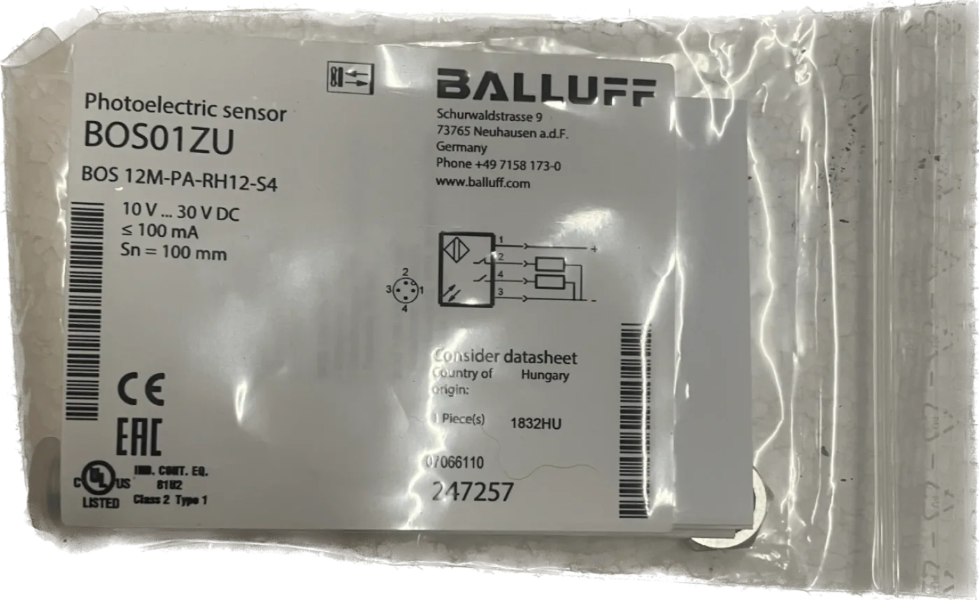 BALLUFF Lichttaster mit Hintergrundausblendung BOS 12M-PA-RH12-S4 - 2