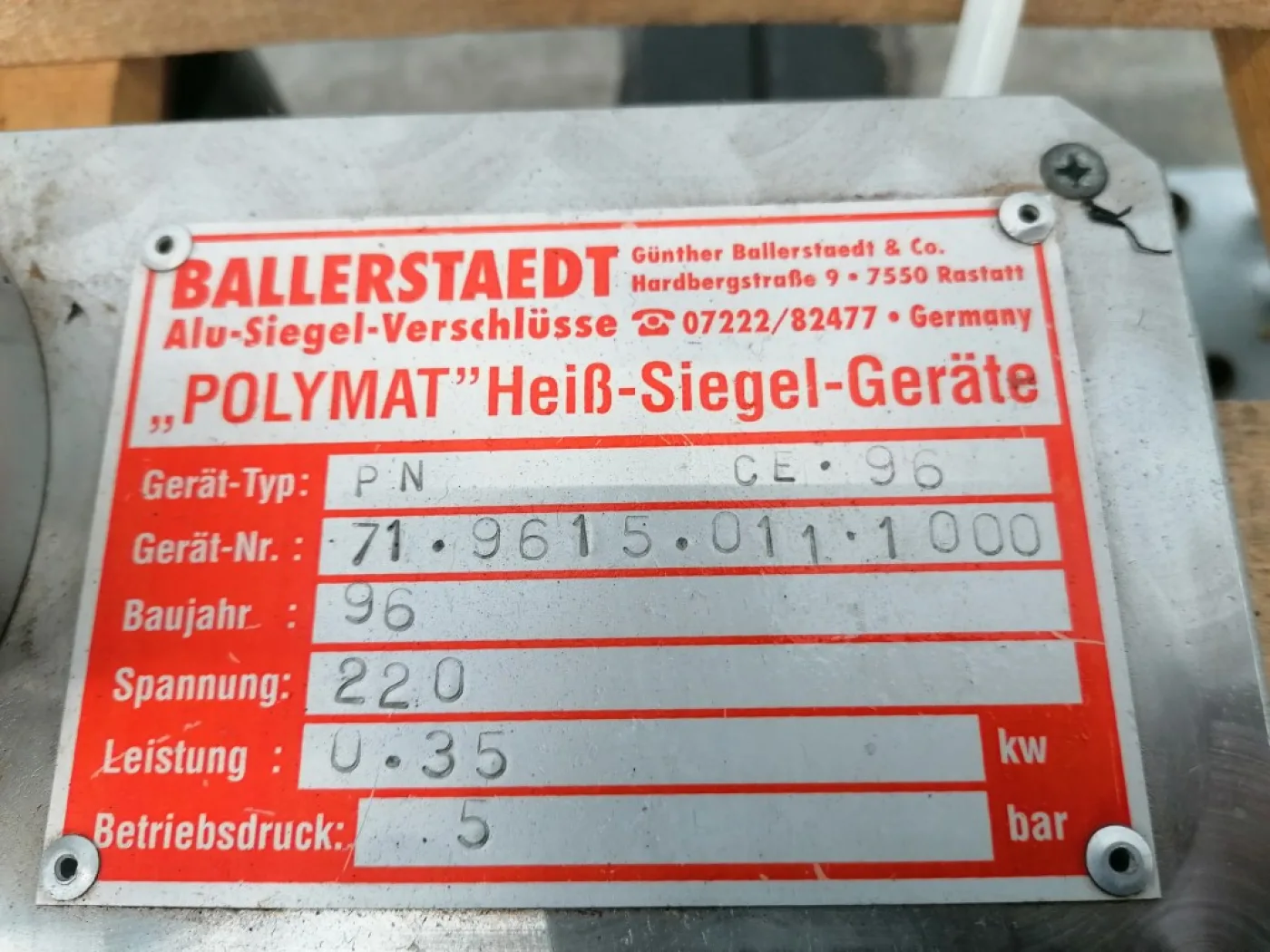 Ballerstaedt Rastatt POLYMAT-VARIOSEAL PN - Capper - 8