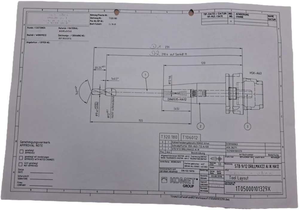 Komet STB 9/12 DRILLMAX22 AL IK