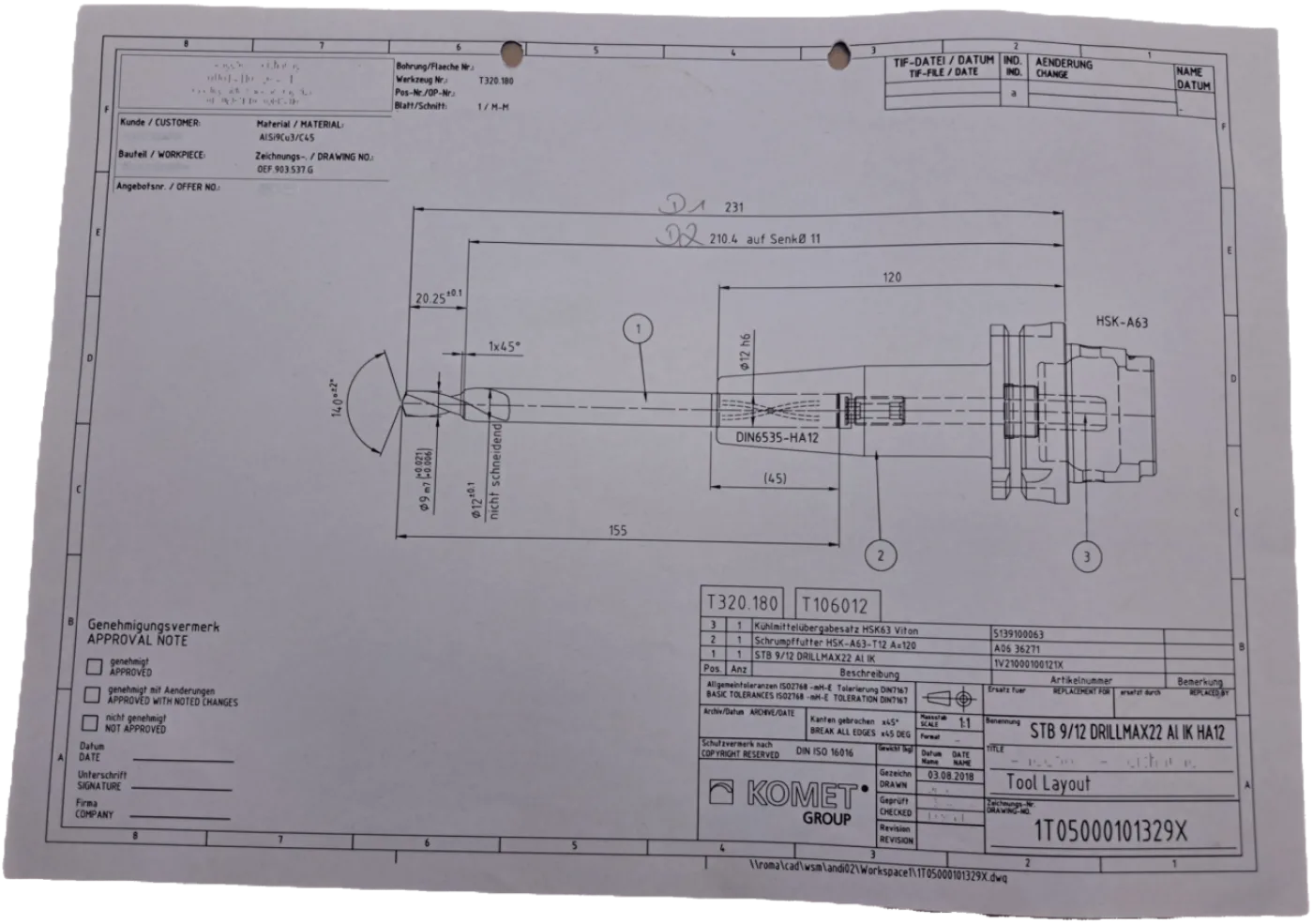 Komet STB 9/12 DRILLMAX22 AL IK - 1