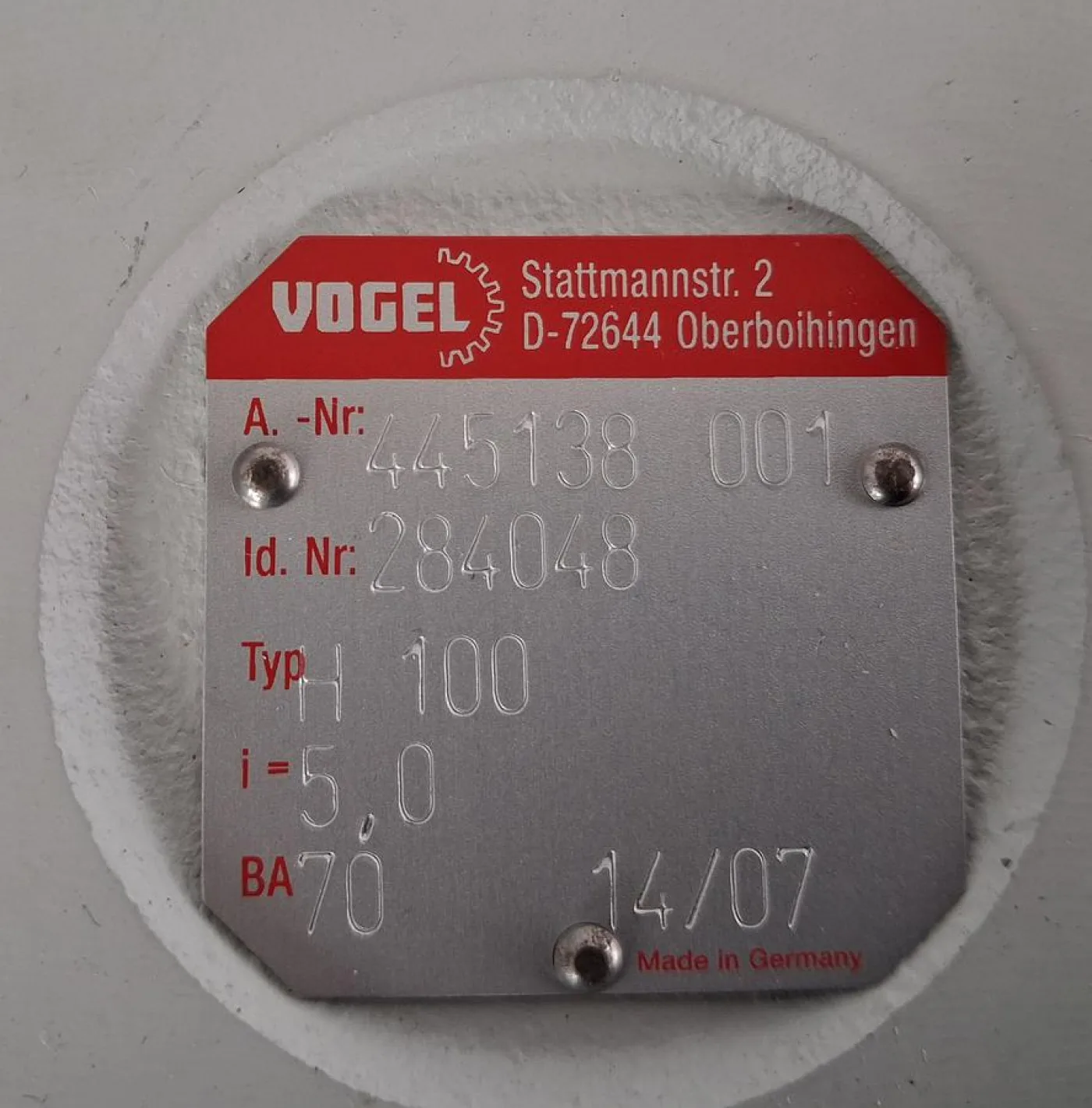 Vogel T100 Winkelgetriebe BA70 Industriegetriebe - 4
