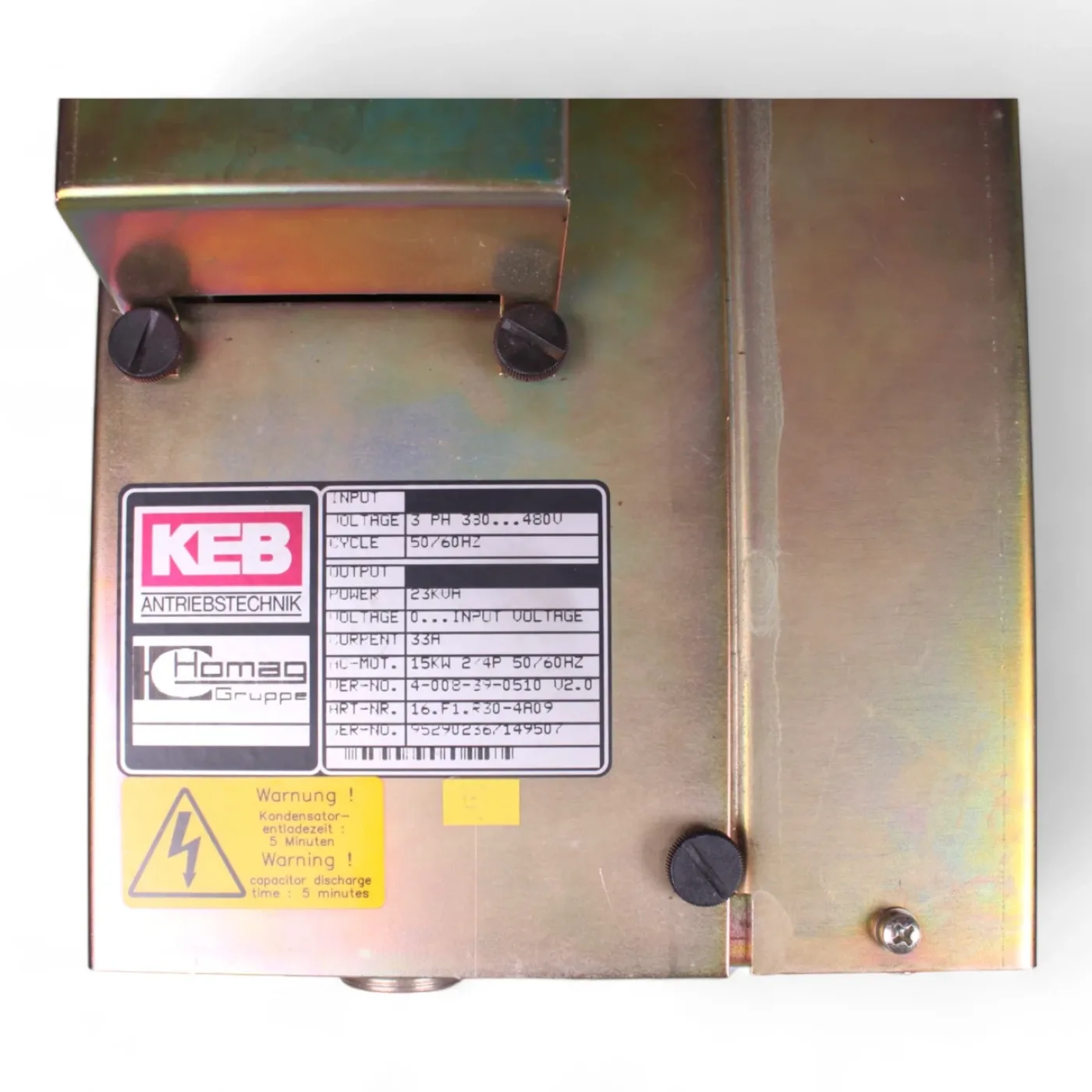 KEB HOMAG Umformer 4-008-39-0510 V2.0 16.F1.R30-4A09 - 2