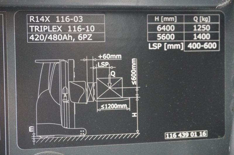 Schubmaststapler Linde R 14 X ION 116-03 (2023)