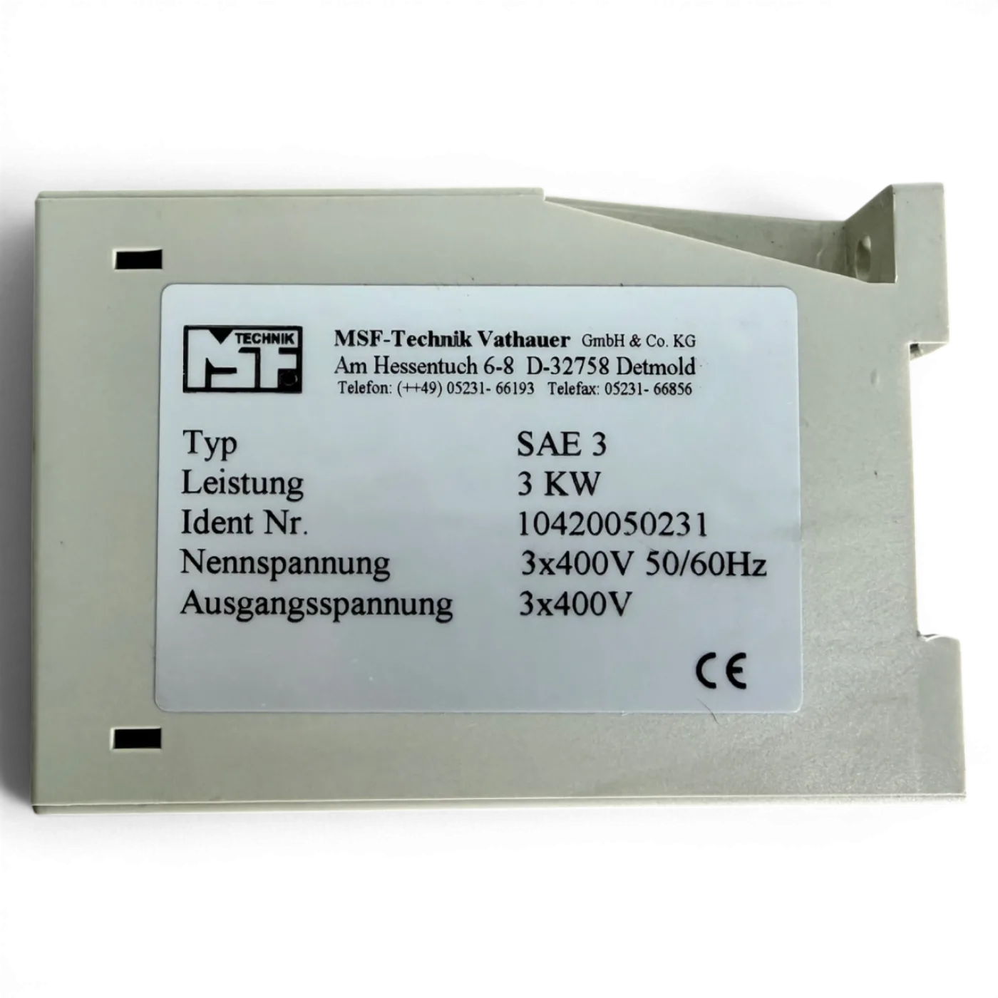 MSF Technik Vathauer SAE 3 Sanftstarter 3 kW Art.-Nr. 10420050231 Softstarter 3x400V - 5