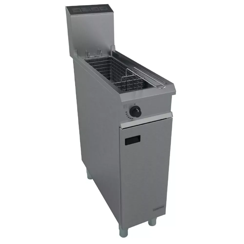 Falcon Chieftain Single Tank Single Basket Free Standing Natural Gas Fryer G1808X - islandcatering