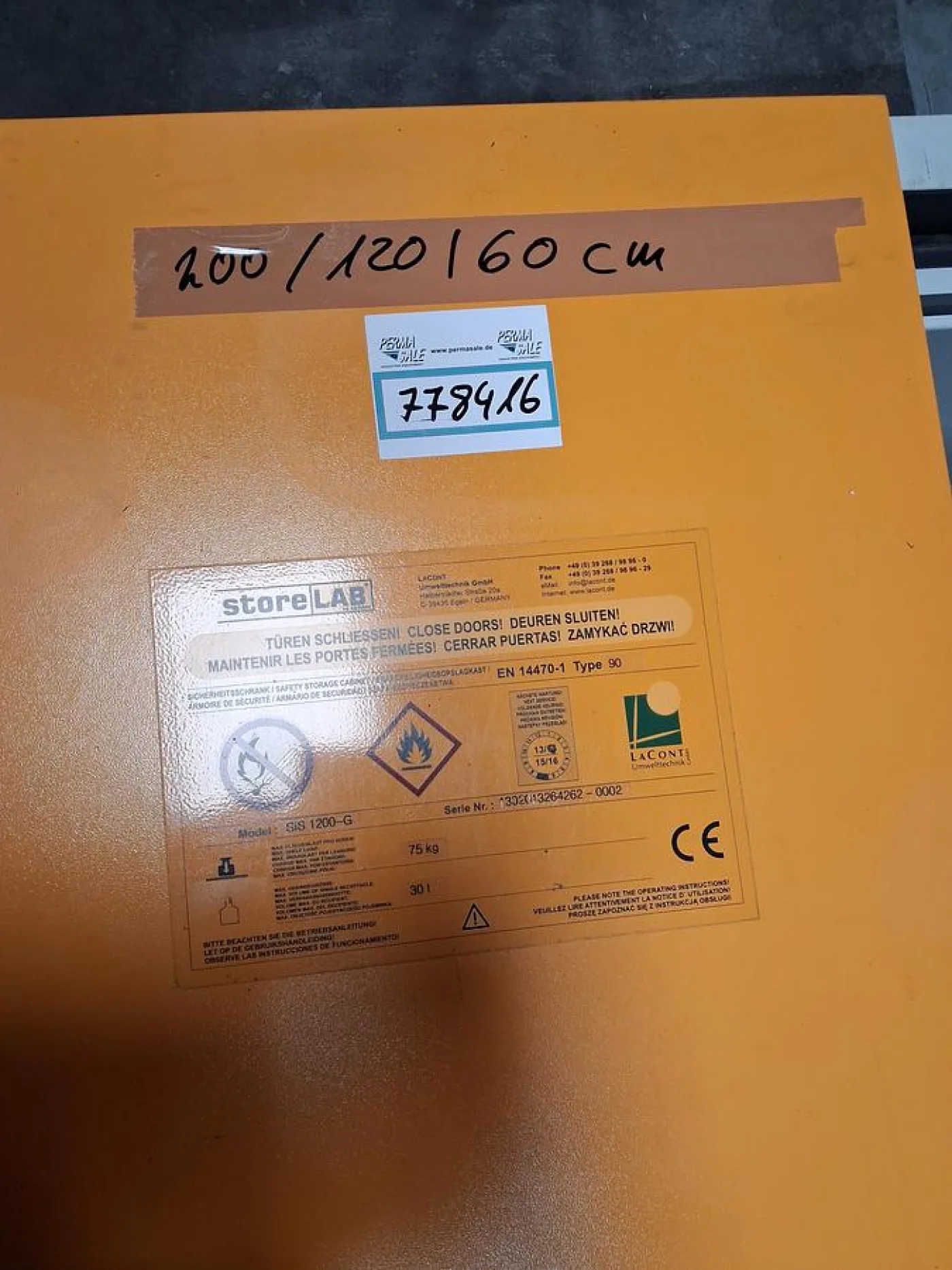 LACONT Sicherheitsschrank storeLAB SiS 1200-G - 4