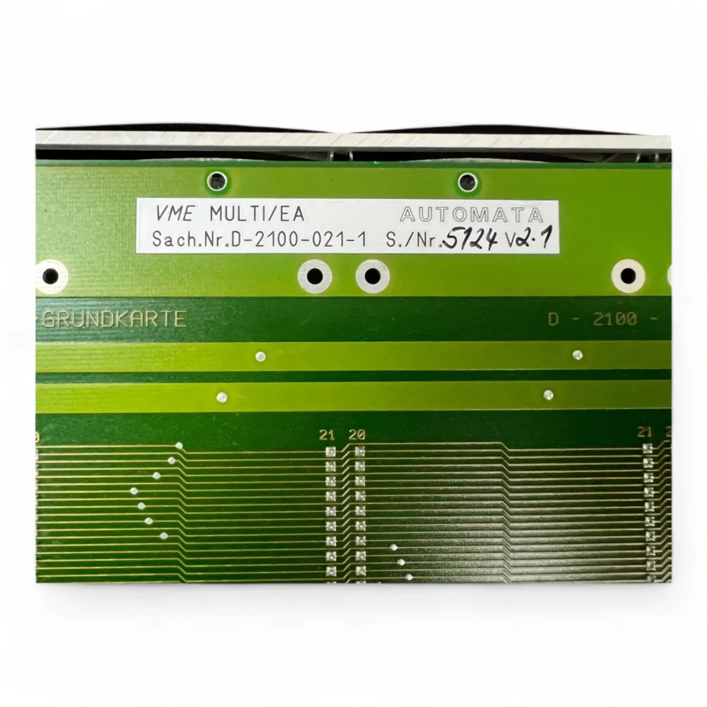 HOMAG MULTI-E/A VME-GRUNDKARTE Multi E/A V2.1 Sercos ASIC V3.1 Automata Art.-Nr. 4-086-05-0368 - 7