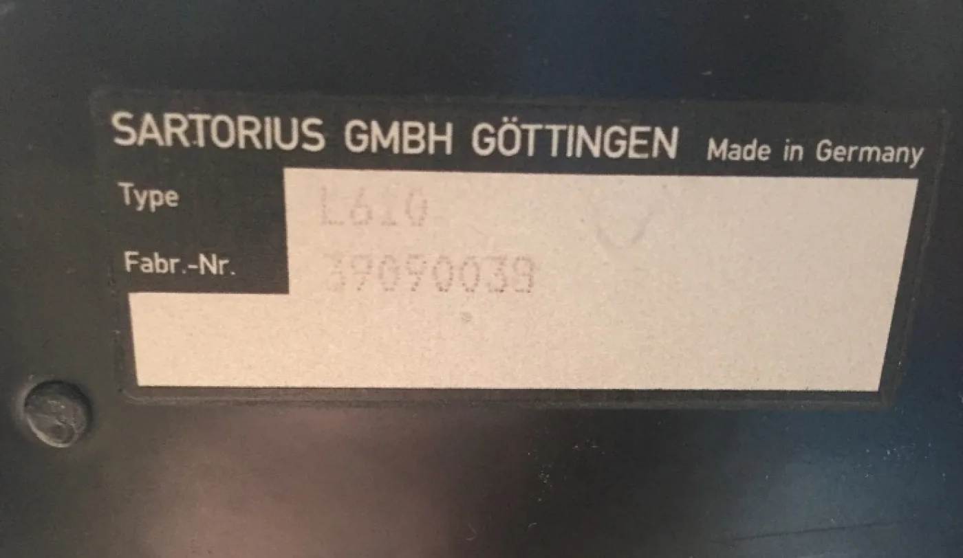 BILANCIA SARTORIUS – MOD.L610 - 3