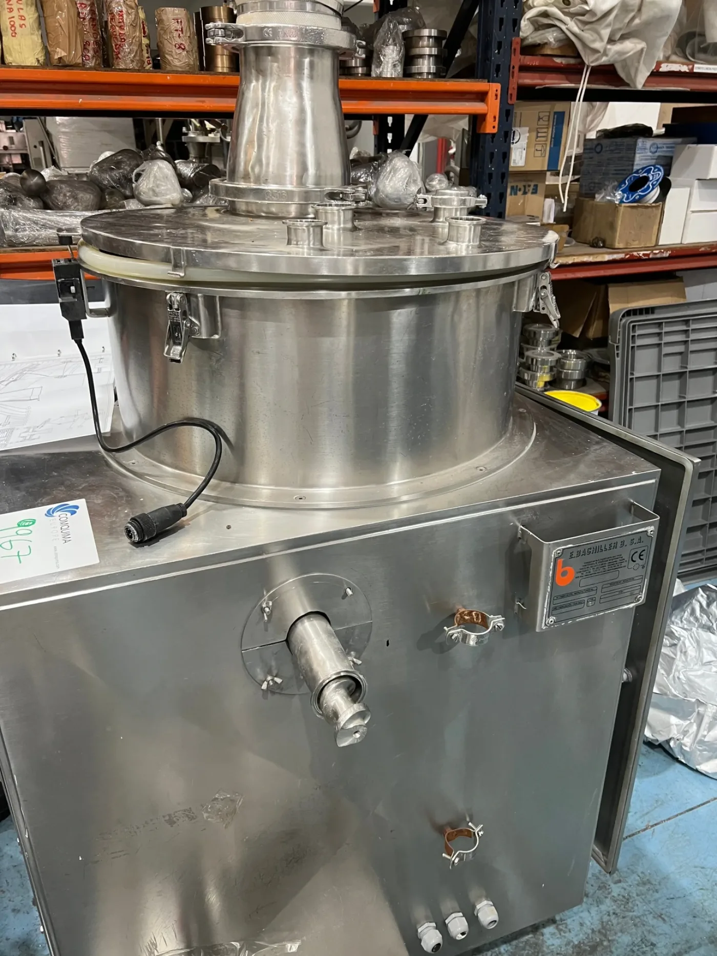 USED ATEX BACHILLER JET-MILL MSB305 STAINLESS STEEL AIR MICRONIZING MILL - 7