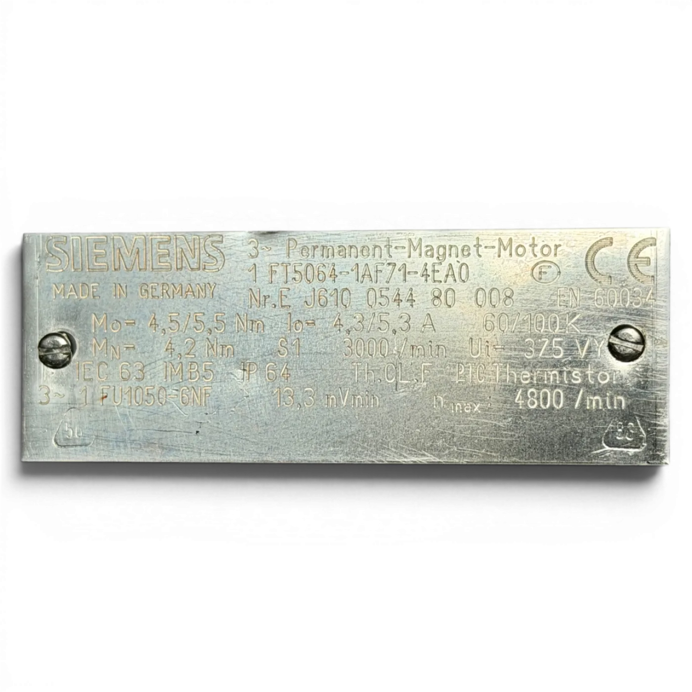 Siemens 1FT5064-1AF71-4EA0 – Servomotor 3~ Permanent-Magnet IMA CNC - 3