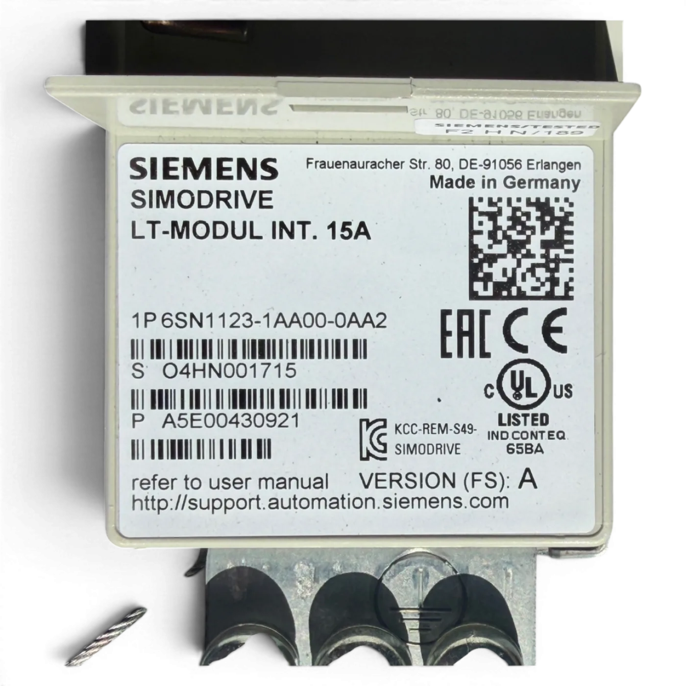 Siemens SIMODRIVE LT-Modul INT. 15A Art.-Nr. 6SN1123-1AA00-0AA2 - 3
