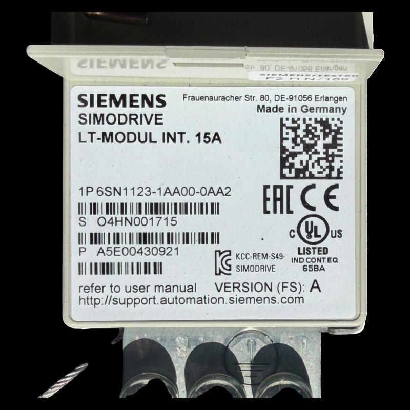 Siemens SIMODRIVE LT-Modul INT. 15A Art.-Nr. 6SN1123-1AA00-0AA2