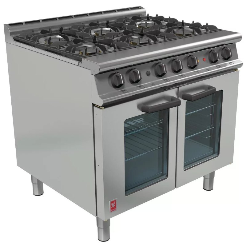 Falcon Dominator Plus 6 Burner Dual Fuel Oven Range G3101 OTC NAT - islandcatering