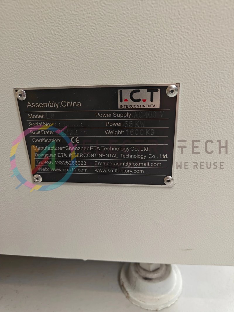 I.C.T L8 reflow oven, vintage 2022