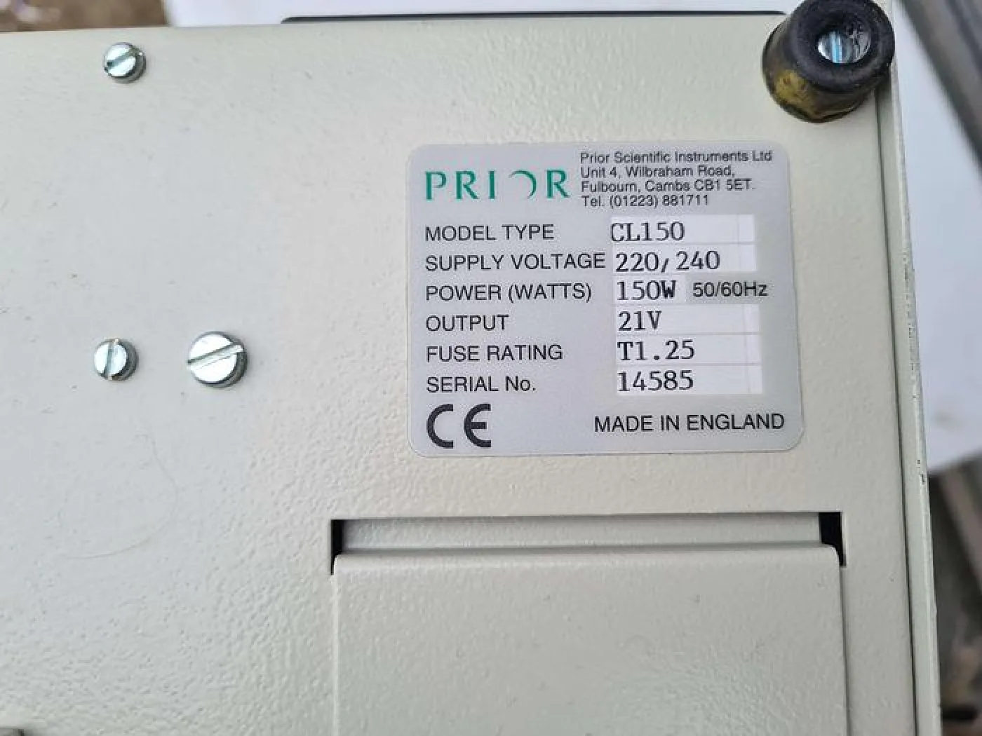 Prior Scientific CL150 Fiber Optic Cold Light Illuminator - 5