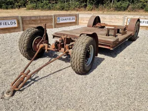 Vintage 4 wheel low loader Crawler tractor trailer