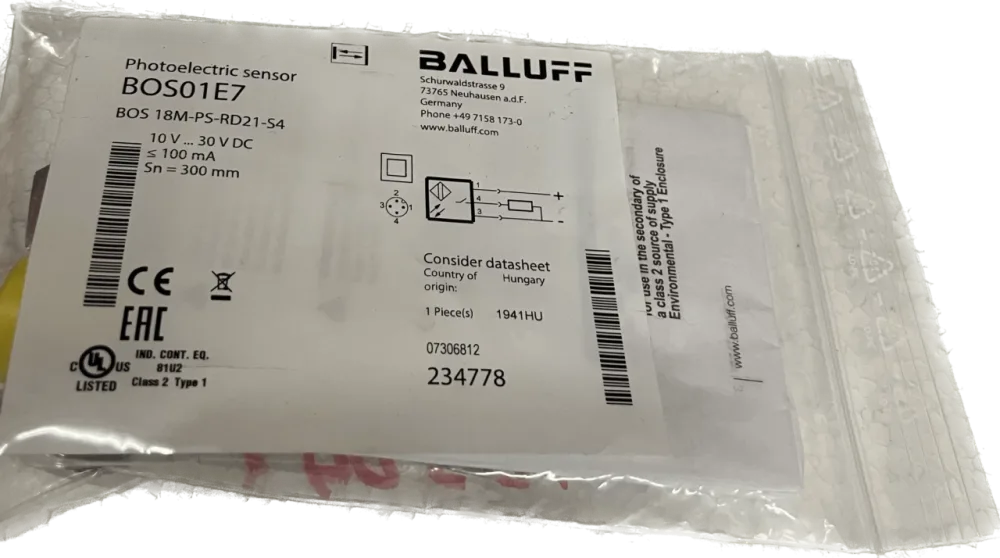 BALLUFF Lichttaster BOS 18M-PS-RD21-S4