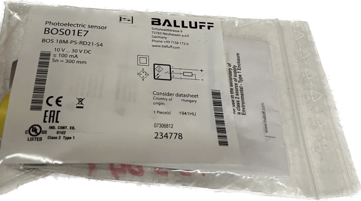 BALLUFF Lichttaster BOS 18M-PS-RD21-S4 - 1