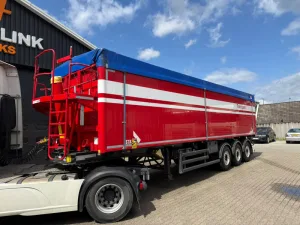 Stas S300CX 58 m³ Rear-axle steering trailer with Alcoa SAF valves/doors, 6,340 kg, NL. New MOT valid until June 27, 2027