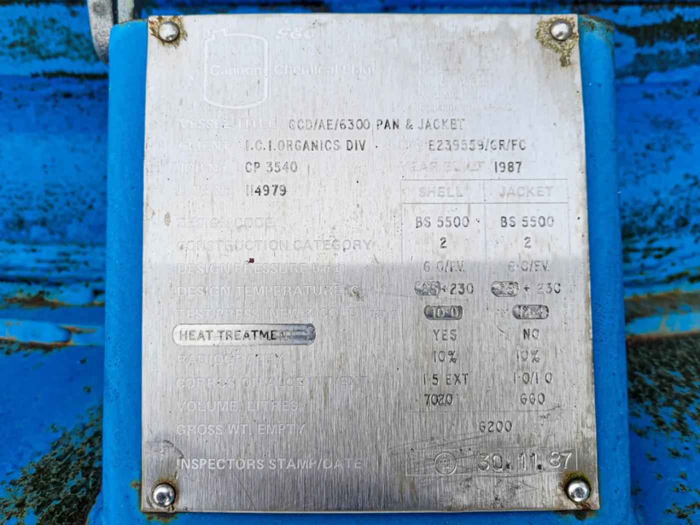 Pfaudler-werke AE6300 (reactor body, unused after refurbishment) - Glass-lined Reactor - 4