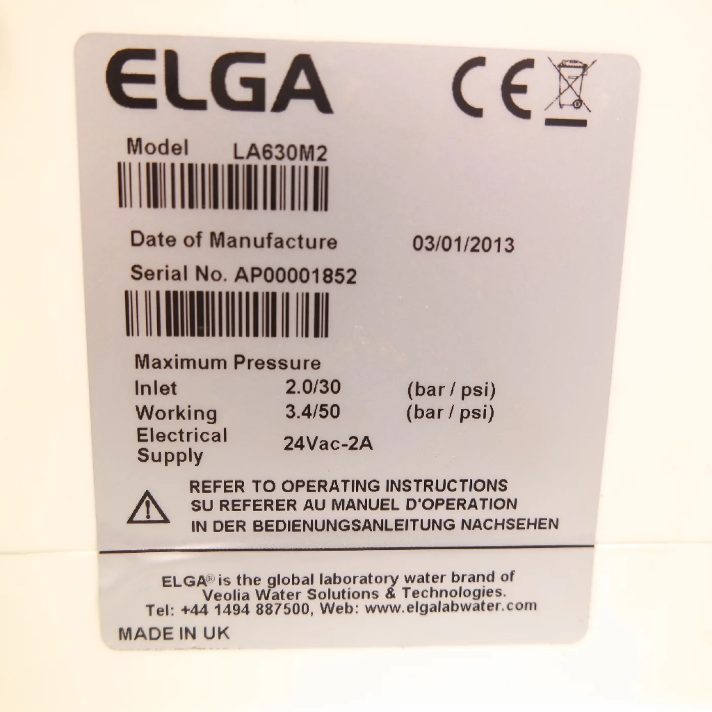 570- Used Elga LA630M2 Recirculation pump - 2