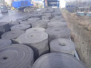 Rolos de tela de borracha