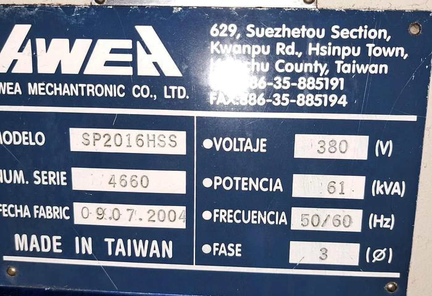2004 Awea SP2016 HSS - 4