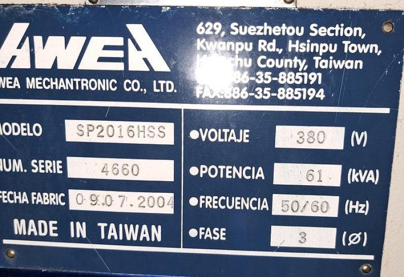 2004 Awea SP2016 HSS