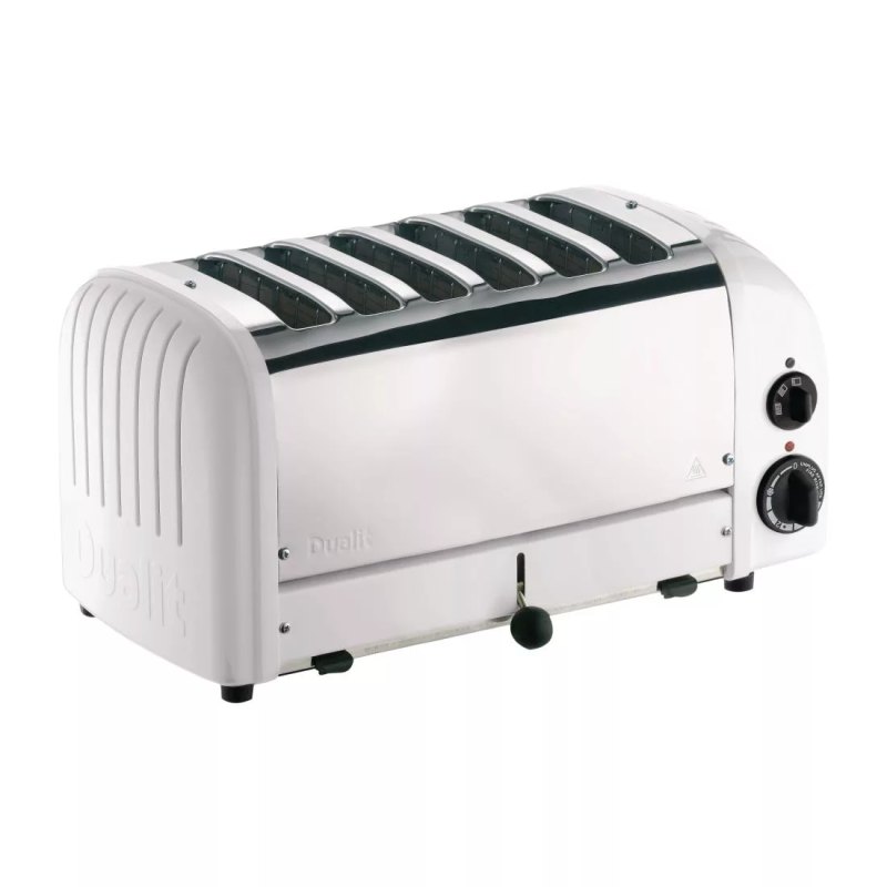Dualit 6 Slice Vario Toaster White 60146 - islandcatering