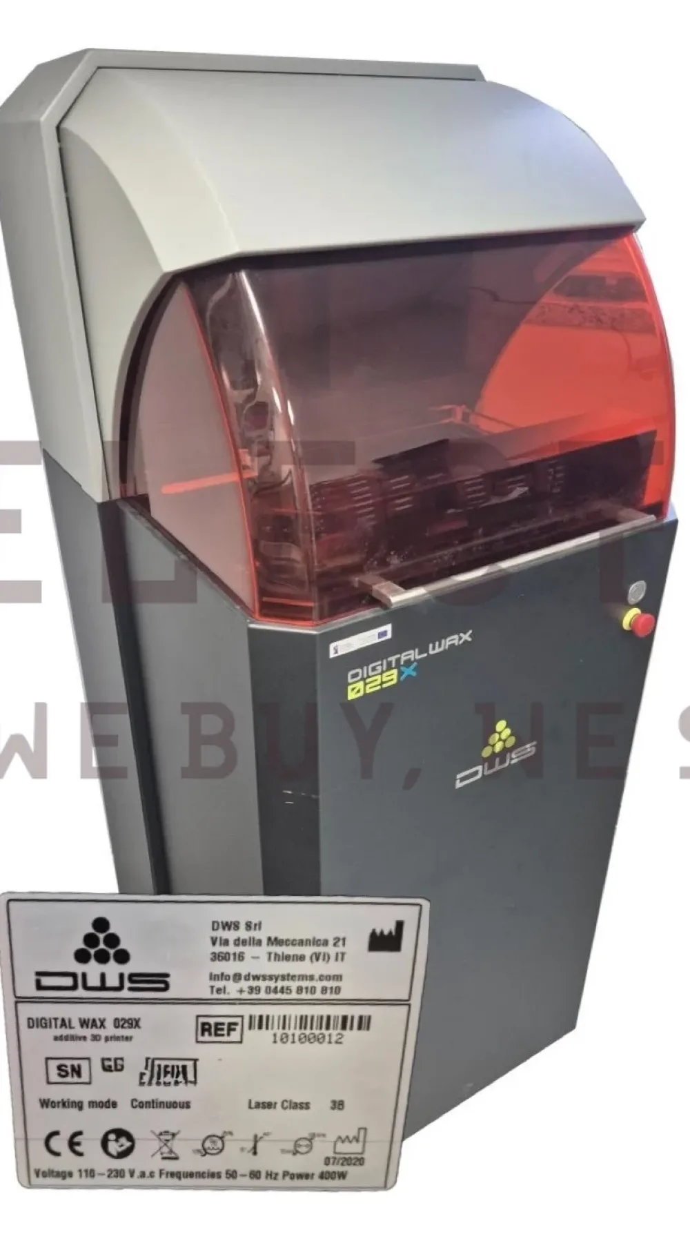 DWS DigitalWax 029X, 3D printer, vintage 2020