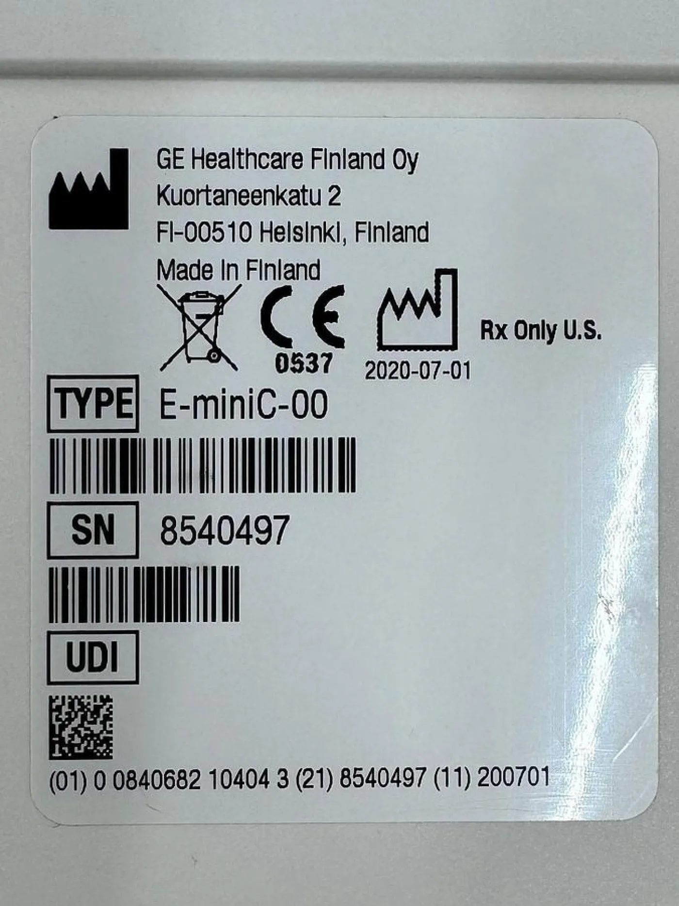 GE E-MiniC Gas Module - 7