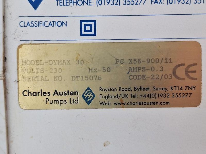 Charles Austen Pumps Dymax 30 Vacuum Pump
