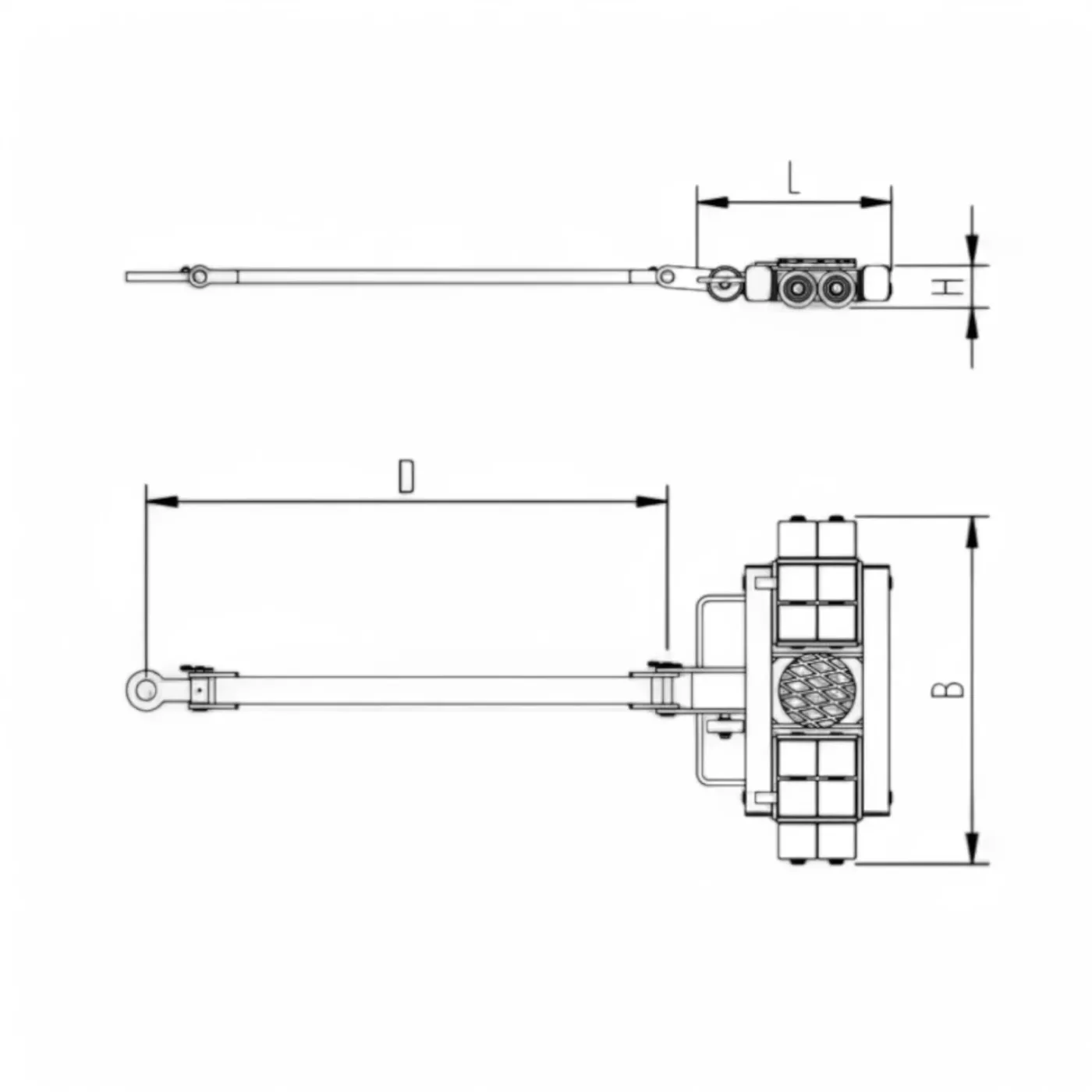 Transportfahrwerk Panzerrollen Set HTS ECO-Skate I 120L+S / 24t Traglast Art.-Nr. 10.120.00.10 - 5