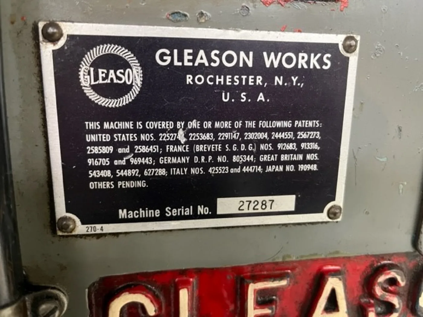 Straight Bevel Gear Machine – GLEASON 2A - 3