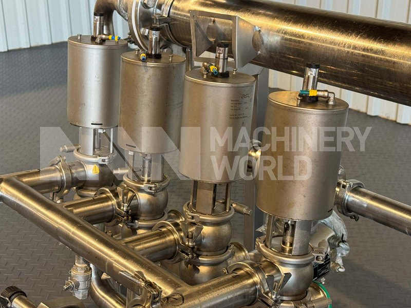Tubular Shell-in-Tube Heat Exchanger with Alfa Laval Unique SSV Valves and Endress & Hauser Promag 50 Flowmeter