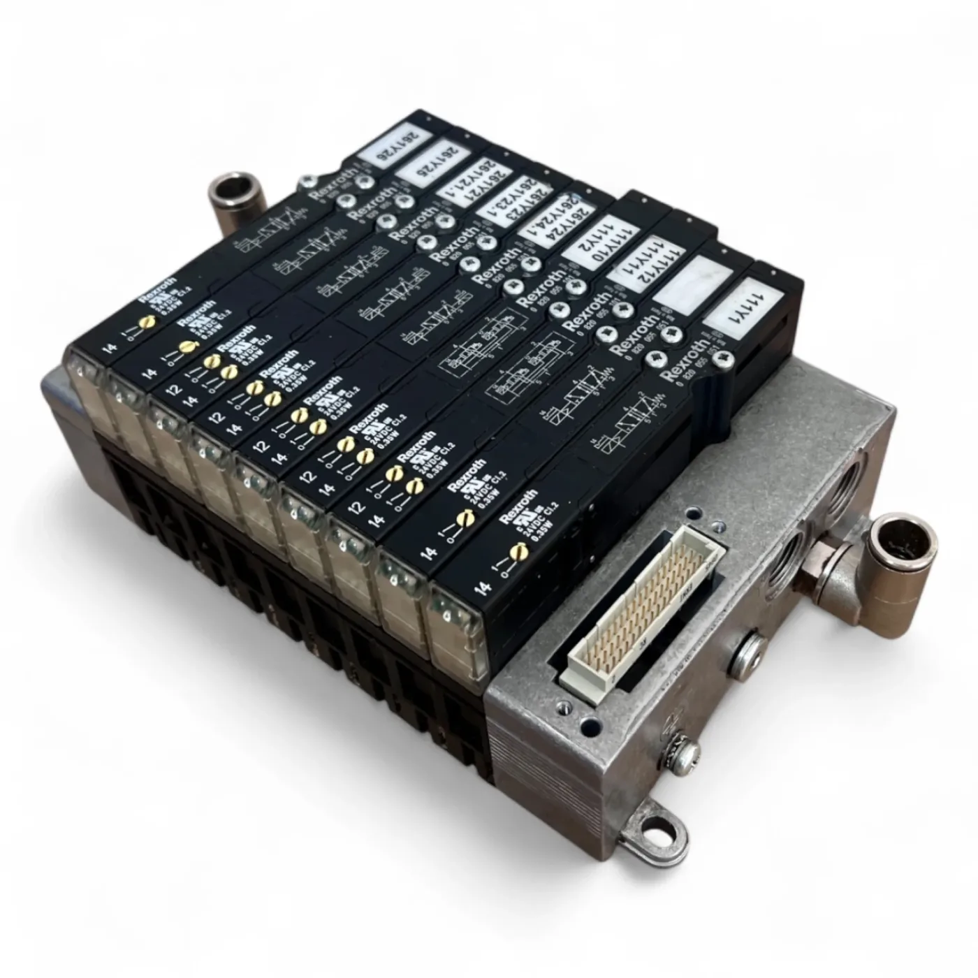 Rexroth Ventilinsel 0 820 055 101G – 9 × R 480 258 424 (IP65, 24 V DC, 10 bar) – passend u.a für HOMAG BOF / BAZ / BHC - 1