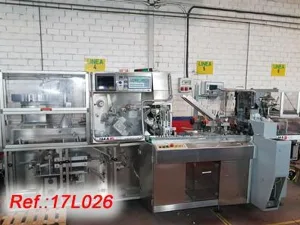 MÁQUINA DE BLISTER “IMA” WINPACK C70 PARA PVC – ALUMINIO CON CÁMARA DE VISIÓN ARTIFICIAL, TRANSFER A ESTUCHADORA Y ESTUCHADORA “IMA” C70 CON PLEGADOR DE PROSPECTOS Y LOTEADOR POR PRESIÓN
