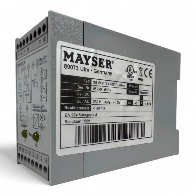Mayser SG-EFS 134 ZK2/1 Sicherheitsrelais - Sicherheitsschaltgerät Art.-Nr. 7500487