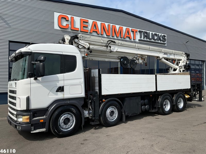 Scania R 144 8x4 Retarder MKG 55 Tonmeter Dachdecker Kran