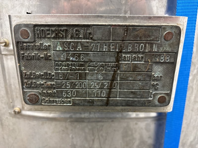 ASCA 630 L - Stainless Steel Reactor
