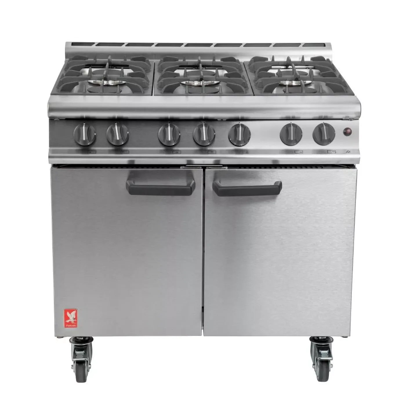 Falcon 6 Burner Dominator Plus Oven Range G3101 Natural Gas with Castors - islandcatering - 2